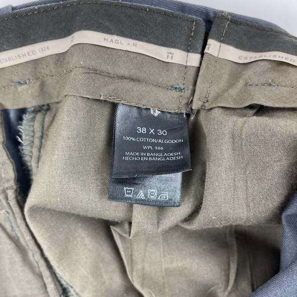 Haggar Mens Dress Pants Pleated Pressed Gray 38x30 - Picture 2 of 10